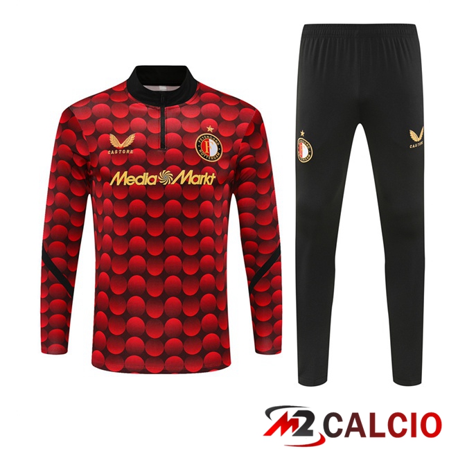 Insieme Tuta Calcio Feyenoord Rosso 2025/2026  Insieme Tuta Calcio Feyenoord Rosso 2025/2026