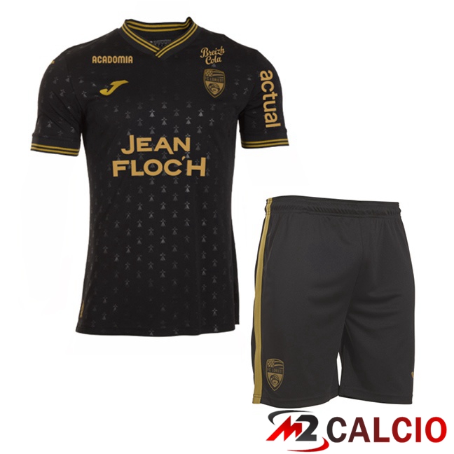 Maglie Calcio FC Lorient Bambino Terza Nero 2025/2026  Maglie Calcio FC Lorient Bambino Terza Nero 2025/2026