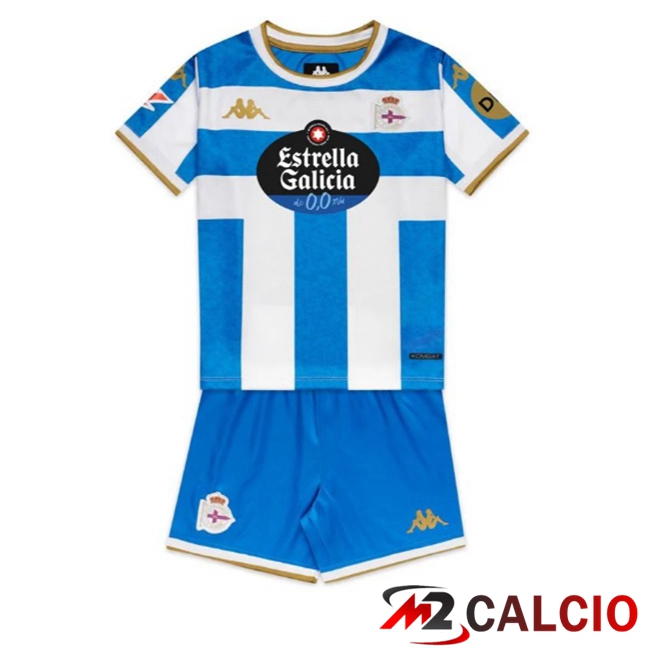 Maglie Calcio Deportivo de La Coruna Bambino Prima Blu Bianco 2025/2026