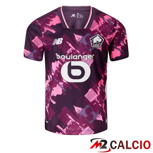 Maglie Calcio Lille OSC Quarto Viola 2025/2026  Maglie Calcio Lille OSC Quarto Viola 2025/2026