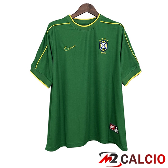 Maglie Calcio Brasile Retro Portiere Verde 1998  Maglie Calcio Brasile Retro Portiere Verde 1998