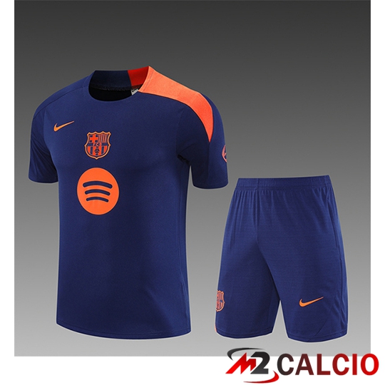Insieme T Shirt Allenamento FC Barcellona Bambino Viola/Arancia 2025/2026  Insieme T Shirt Allenamento FC Barcellona Bambino Viola/Arancia 2025/2026