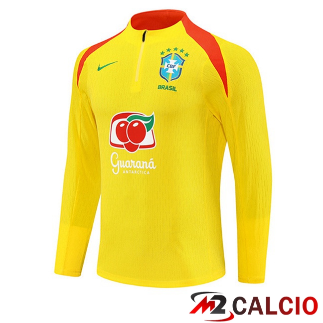 Felpa Allenamento Brasile Giallo 2025/2026  Felpa Allenamento Brasile Giallo 2025/2026