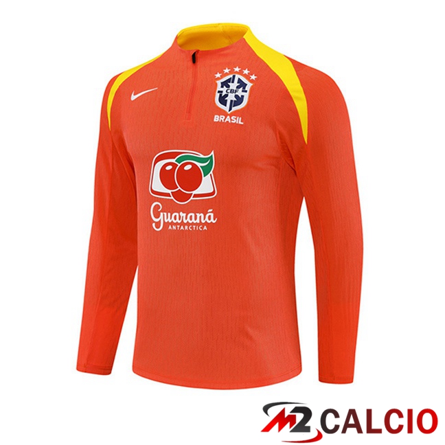 Felpa Allenamento Brasile Arancia 2025/2026  Felpa Allenamento Brasile Arancia 2025/2026