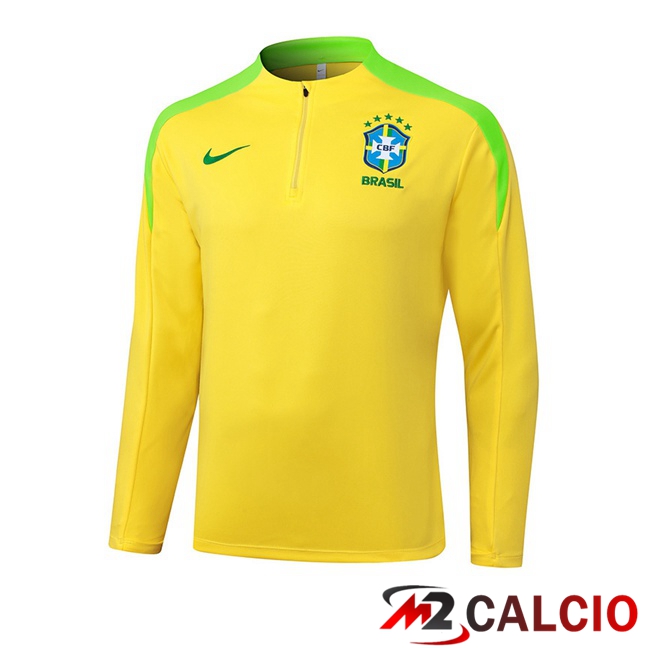 Felpa Allenamento Brasile Giallo 2025/2026  Felpa Allenamento Brasile Giallo 2025/2026