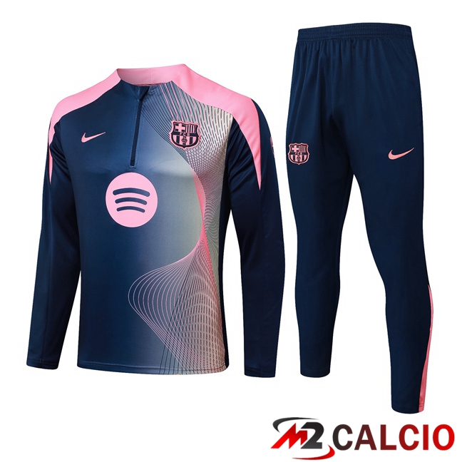 Insieme Tuta Calcio FC Barcellona Blu Reale Rosa 2025/2026  Insieme Tuta Calcio FC Barcellona Blu Reale Rosa 2025/2026