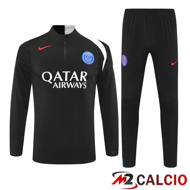 Insieme Tuta Calcio Paris PSG Nero 2025/2026  Insieme Tuta Calcio Paris PSG Nero 2025/2026