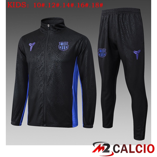 Insieme Tuta Calcio - Giacca FC Barcellona Bambino Nero 2025/2026  Insieme Tuta Calcio - Giacca FC Barcellona Bambino Nero 2025/2026