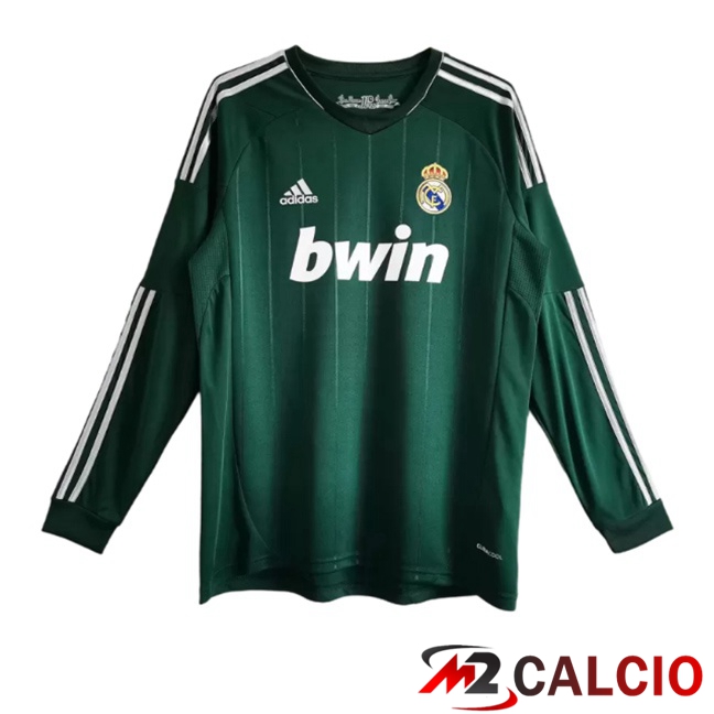 Maglie Calcio Real Madrid Retro Terza Manica Lunga Verde 2012-2013  Maglie Calcio Real Madrid Retro Terza Manica Lunga Verde 2012-2013