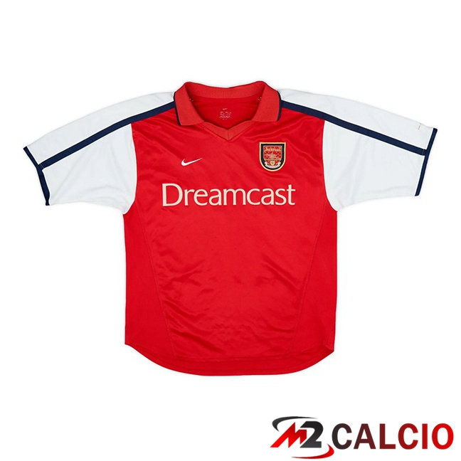 Maglie Calcio Arsenal Retro Prima Rosso Bianco 2001-2002  Maglie Calcio Arsenal Retro Prima Rosso Bianco 2001-2002