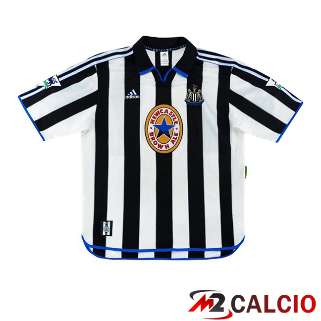 Maglie Calcio Newcastle United Retro Prima Nero Bianco 1999-2000  Maglie Calcio Newcastle United Retro Prima Nero Bianco 1999-2000