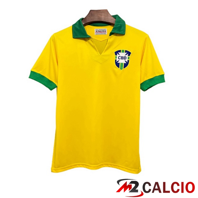 Maglie Calcio Brasile Retro Prima Giallo 1958  Maglie Calcio Brasile Retro Prima Giallo 1958