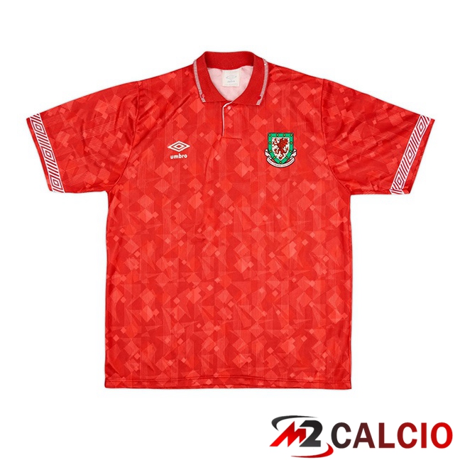 Maglie Calcio Galles Retro Prima Rosso 1990-1991  Maglie Calcio Galles Retro Prima Rosso 1990-1991