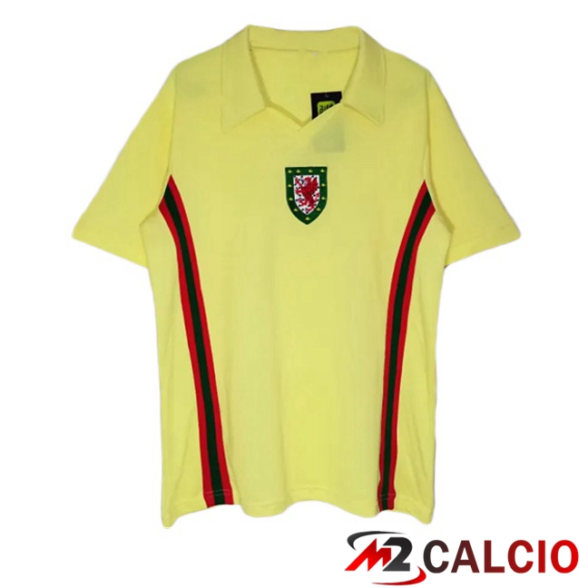 Maglie Calcio Galles Retro Seconda Giallo 1976-1979  Maglie Calcio Galles Retro Seconda Giallo 1976-1979