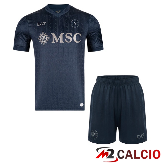 Maglie Calcio SSC Napoli EURO Bambino Terza Nero 2025/2026