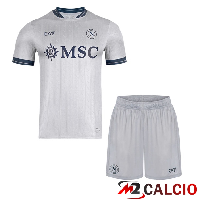 Maglie Calcio SSC Napoli EURO Bambino Portiere Grigio 2025/2026