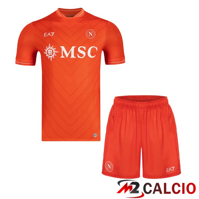 Maglie Calcio SSC Napoli Bambino Portiere Arancia 2025/2026