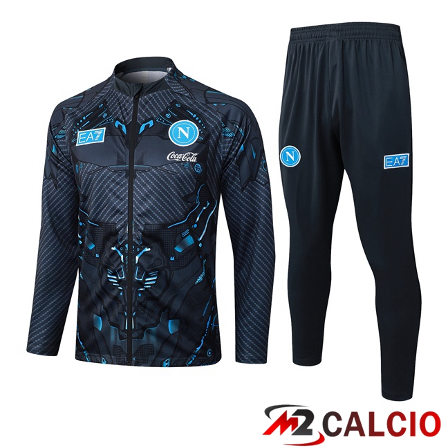 Insieme Tuta Calcio - Giacca SSC Napoli Grigio 2025/2026  Insieme Tuta Calcio - Giacca SSC Napoli Grigio 2025/2026