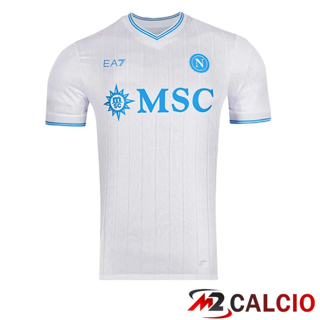 Maglie Calcio SSC Napoli EURO Seconda Bianco 2025/2026  Maglie Calcio SSC Napoli EURO Seconda Bianco 2025/2026