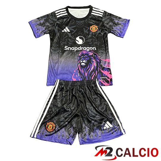 Maglie Calcio Manchester United Bambino Edizione Speciale Viola/Nero 2025/2026 Maglie Calcio Manchester United Bambino Edizione Speciale Viola/Nero 2025/2026