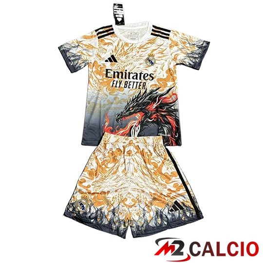 Maglie Calcio Real Madrid Bambino Edizione Speciale Arancia 2025/2026 Maglie Calcio Real Madrid Bambino Edizione Speciale Arancia 2025/2026