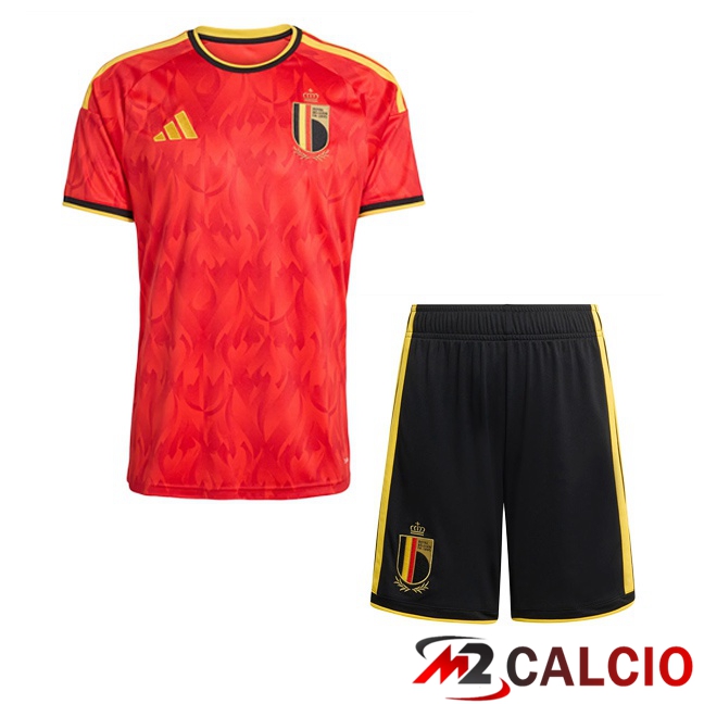 Maglie Calcio Belgio Bambino Prima Rosso 2026/2027 Maglie Calcio Belgio Bambino Prima Rosso 2026/2027