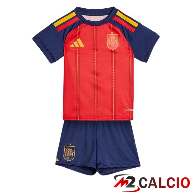 Maglie Calcio Spagna Bambino Prima Rosso 2026/2027 Maglie Calcio Spagna Bambino Prima Rosso 2026/2027