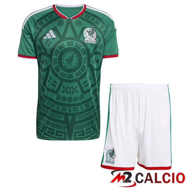 Maglie Calcio Messico Bambino Prima Verde 2026/2027 Maglie Calcio Messico Bambino Prima Verde 2026/2027