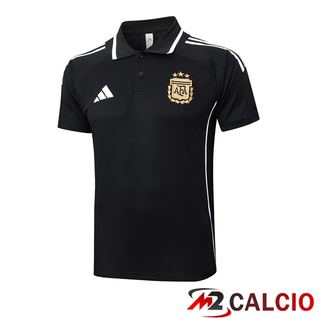 Maglia Polo Argentina Nero 2025/2026 Maglia Polo Argentina Nero 2025/2026