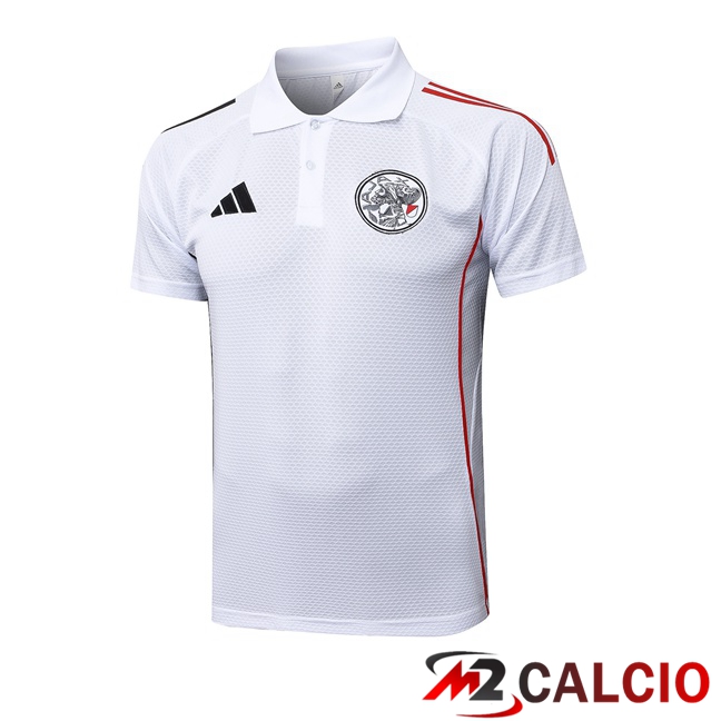 Maglia Polo AFC Ajax Bianco 2025/2026 Maglia Polo AFC Ajax Bianco 2025/2026