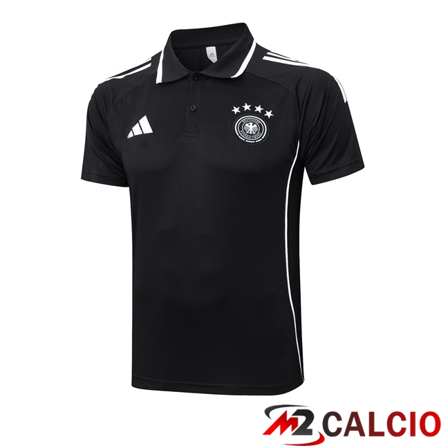 Maglia Polo Germania Nero 2025/2026 Maglia Polo Germania Nero 2025/2026