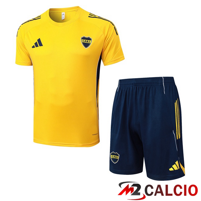 Insieme T Shirt Allenamento Boca Juniors + Pantaloncini Giallo 2025/2026