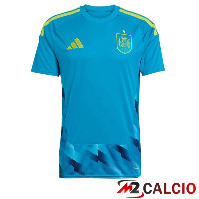 Maglie Calcio Spagna Portiere Blu 2026/2027 Maglie Calcio Spagna Portiere Blu 2026/2027