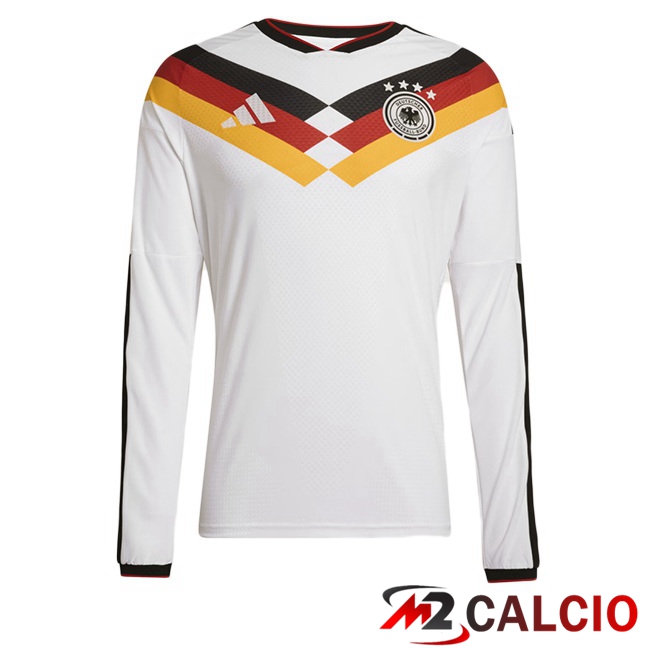 Maglie Calcio Germania Prima Manica Lunga Bianco 2026/2027 Maglie Calcio Germania Prima Manica Lunga Bianco 2026/2027