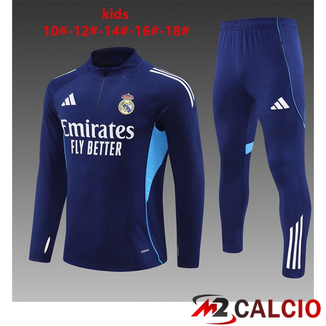 Insieme Tuta Calcio Real Madrid Bambino Blu Reale 2025/2026 Insieme Tuta Calcio Real Madrid Bambino Blu Reale 2025/2026