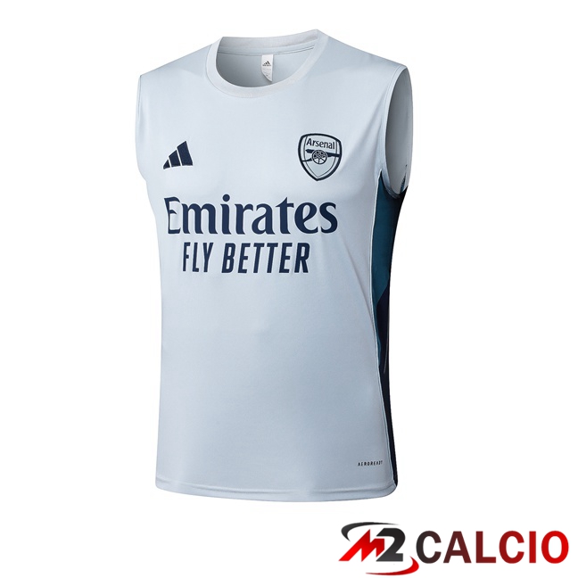 Canotta Allenamento Arsenal Grigio 2025/2026 Canotta Allenamento Arsenal Grigio 2025/2026