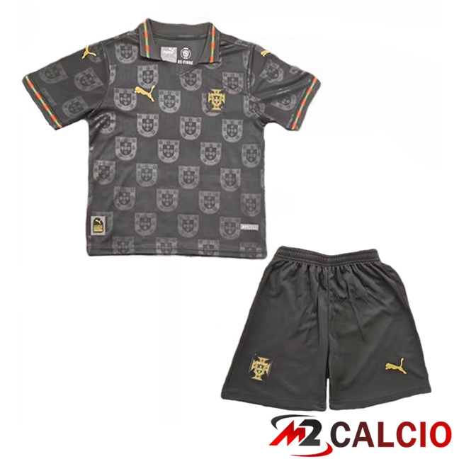 Maglie Calcio Portogallo Bambino EUSÉBIO Edizione Speciale Nero 2025/2026 Maglie Calcio Portogallo Bambino EUSÉBIO Edizione Speciale Nero 2025/2026