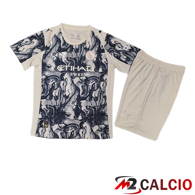 Maglie Calcio Manchester City Bambino Edizione Speciale Blu Bianco 2025/2026 Maglie Calcio Manchester City Bambino Edizione Speciale Blu Bianco 2025/2026