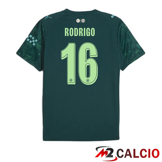 Maglie Calcio Manchester City (Rodrigo 16) Quarto Verde 2025/2026