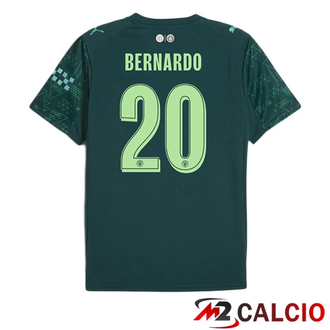 Maglie Calcio Manchester City (Bernardo Silva 20) Quarto Verde 2025/2026