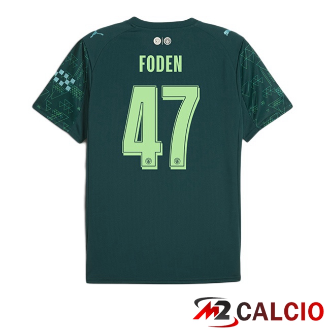 Maglie Calcio Manchester City (Phil Foden 47) Quarto Verde 2025/2026