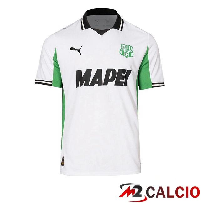 Maglie Calcio US Sassuolo Seconda Bianco 2025/2026 Maglie Calcio US Sassuolo Seconda Bianco 2025/2026