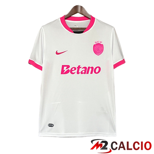 Maglie Calcio Sporting SCP Edizione Speciale Bianco/Rosa 2025/2026 Maglie Calcio Sporting SCP Edizione Speciale Bianco/Rosa 2025/2026