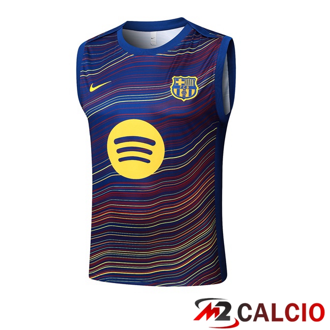 Canotta Allenamento FC Barcellona Viola Blu Reale 2025/2026 Canotta Allenamento FC Barcellona Viola Blu Reale 2025/2026