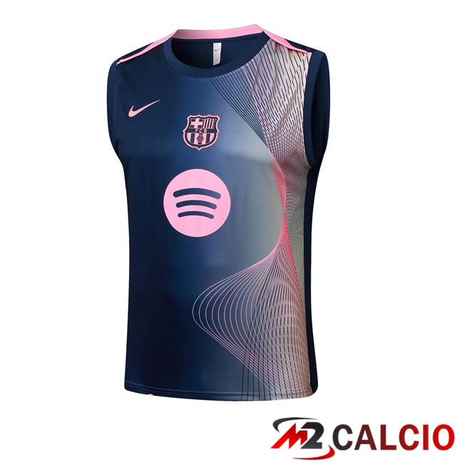 Canotta Allenamento FC Barcellona Rosa Blu Reale 2025/2026 Canotta Allenamento FC Barcellona Rosa Blu Reale 2025/2026
