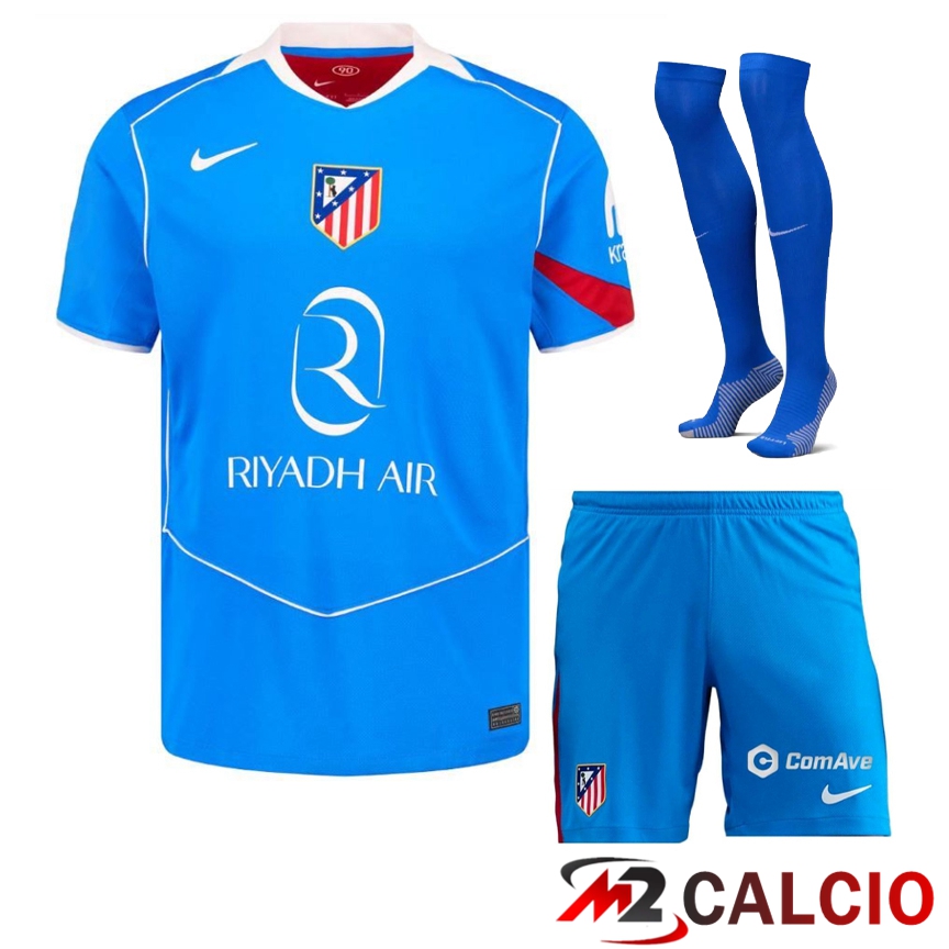 Insieme Maglie Calcio Atletico Madrid Terza (Pantaloncini + Calzini) 2025/2026 Insieme Maglie Calcio Atletico Madrid Terza (Pantaloncini + Calzini) 2025/2026
