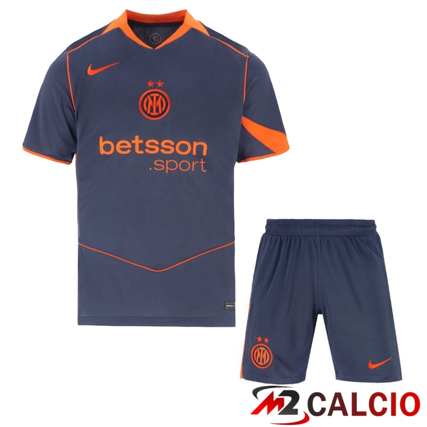 Insieme Maglie Calcio Inter Milan Terza + Pantaloncini 2025/2026 Insieme Maglie Calcio Inter Milan Terza + Pantaloncini 2025/2026