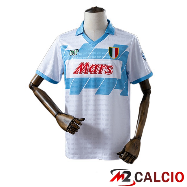 Maglie Calcio SSC Napoli Retro Seconda Bianco 1990-1991 Maglie Calcio SSC Napoli Retro Seconda Bianco 1990-1991