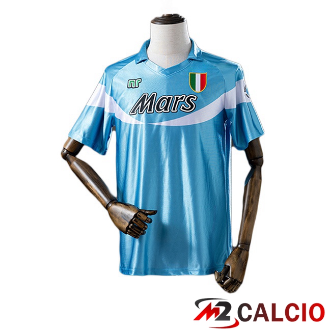 Maglie Calcio SSC Napoli Retro Prima Édition Speciale Blu 1990-1991 Maglie Calcio SSC Napoli Retro Prima Édition Speciale Blu 1990-1991