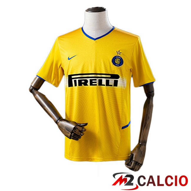 Maglie Calcio Inter Milan Retro Terza Giallo 2002-2003 Maglie Calcio Inter Milan Retro Terza Giallo 2002-2003